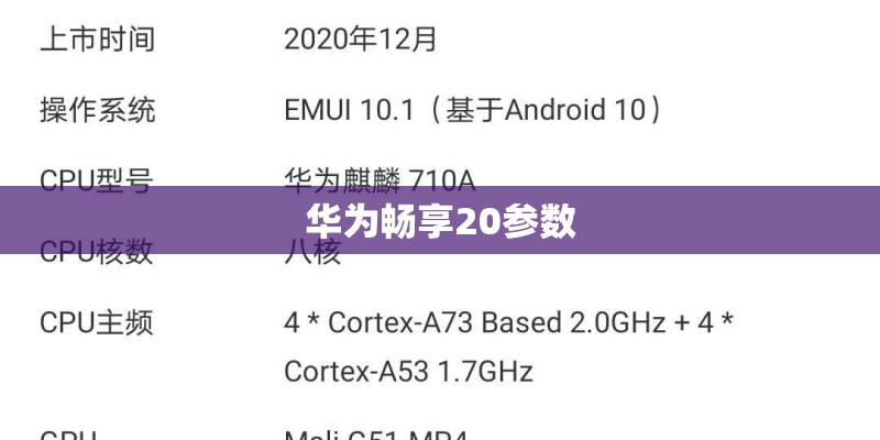 华为畅享20参数