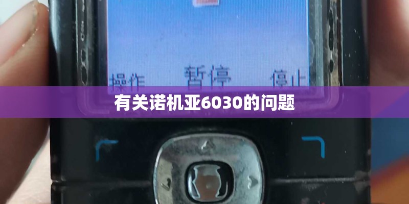 有关诺机亚6030的问题