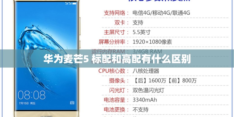 华为麦芒5 标配和高配有什么区别