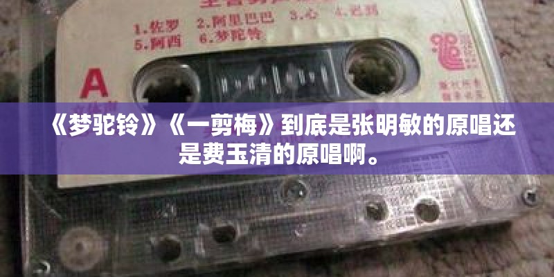 《梦驼铃》《一剪梅》到底是张明敏的原唱还是费玉清的原唱啊。