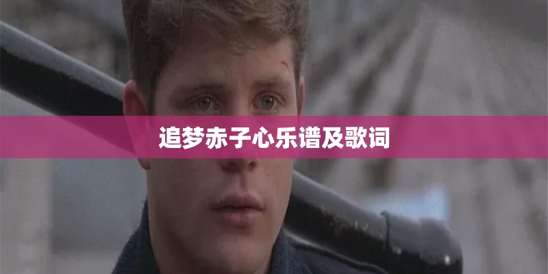追梦赤子心乐谱及歌词