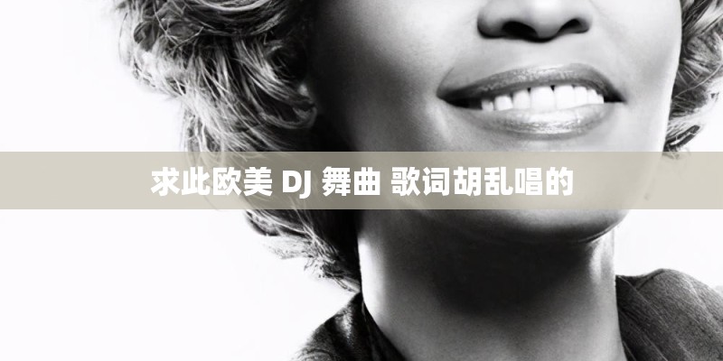 求此欧美 DJ 舞曲 歌词胡乱唱的