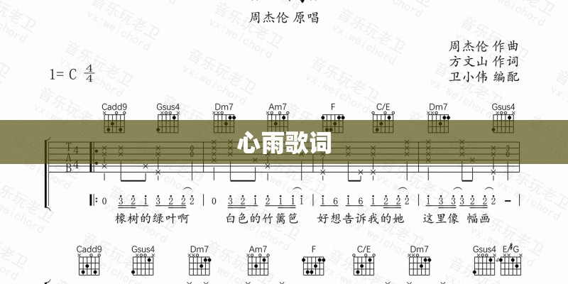 心雨歌词