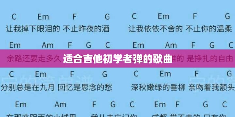 适合吉他初学者弹的歌曲