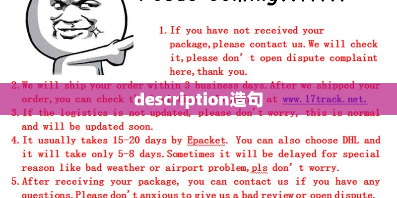 description造句
