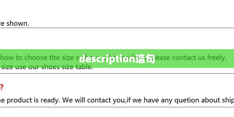 description造句